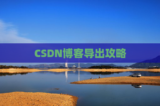 CSDN博客导出攻略